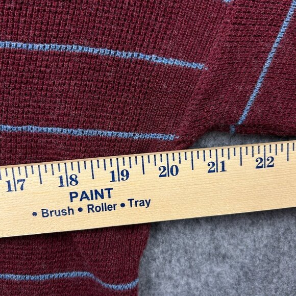 Prana Milani V-Neck Long Sleeve Sweater Women's Size Large Maroon Striped - Picture 5 of 8